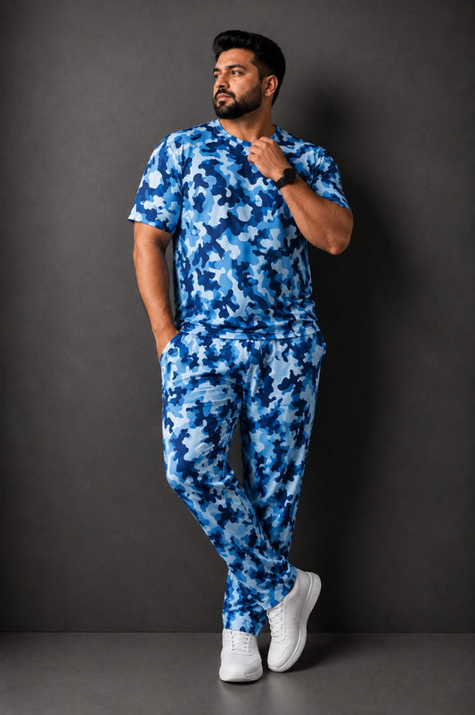 Nordic Blue Camouflage Co-ords Set (Dri-fit material) 