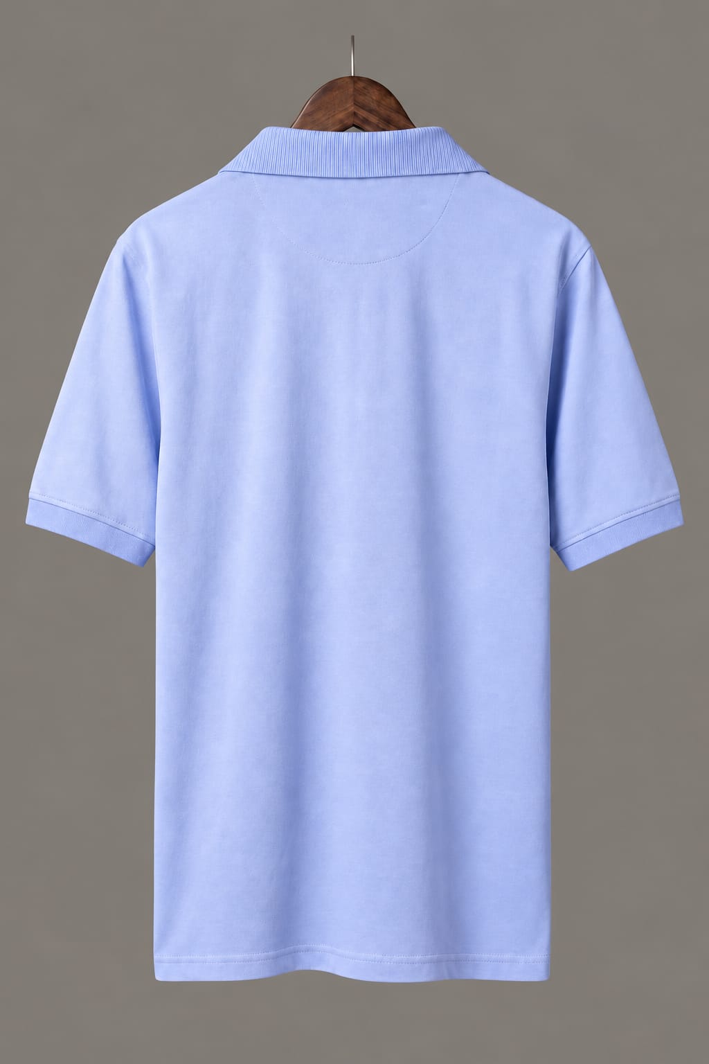 Azure Mist Classic Polo back view in powder blue
