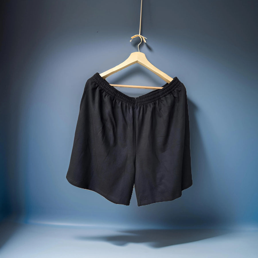 Black Cotton Shorts