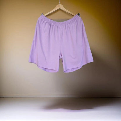 Lavender Cotton Shorts_Polo_Tshirts_Pant_Gym_Kurtas_Co-ords_Shorts_Joggers - Sizes from 12XL_11XL_10XL_9XL_8XL_7XL_6XL_5XL_4XL_3XL_2XL_XL.