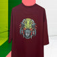 Maroon Oversized Alien Tshirt_Polo_Tshirts_Pant_Gym_Kurtas_Co-ords_Shorts_Joggers - Sizes from 12XL_11XL_10XL_9XL_8XL_7XL_6XL_5XL_4XL_3XL_2XL_XL.