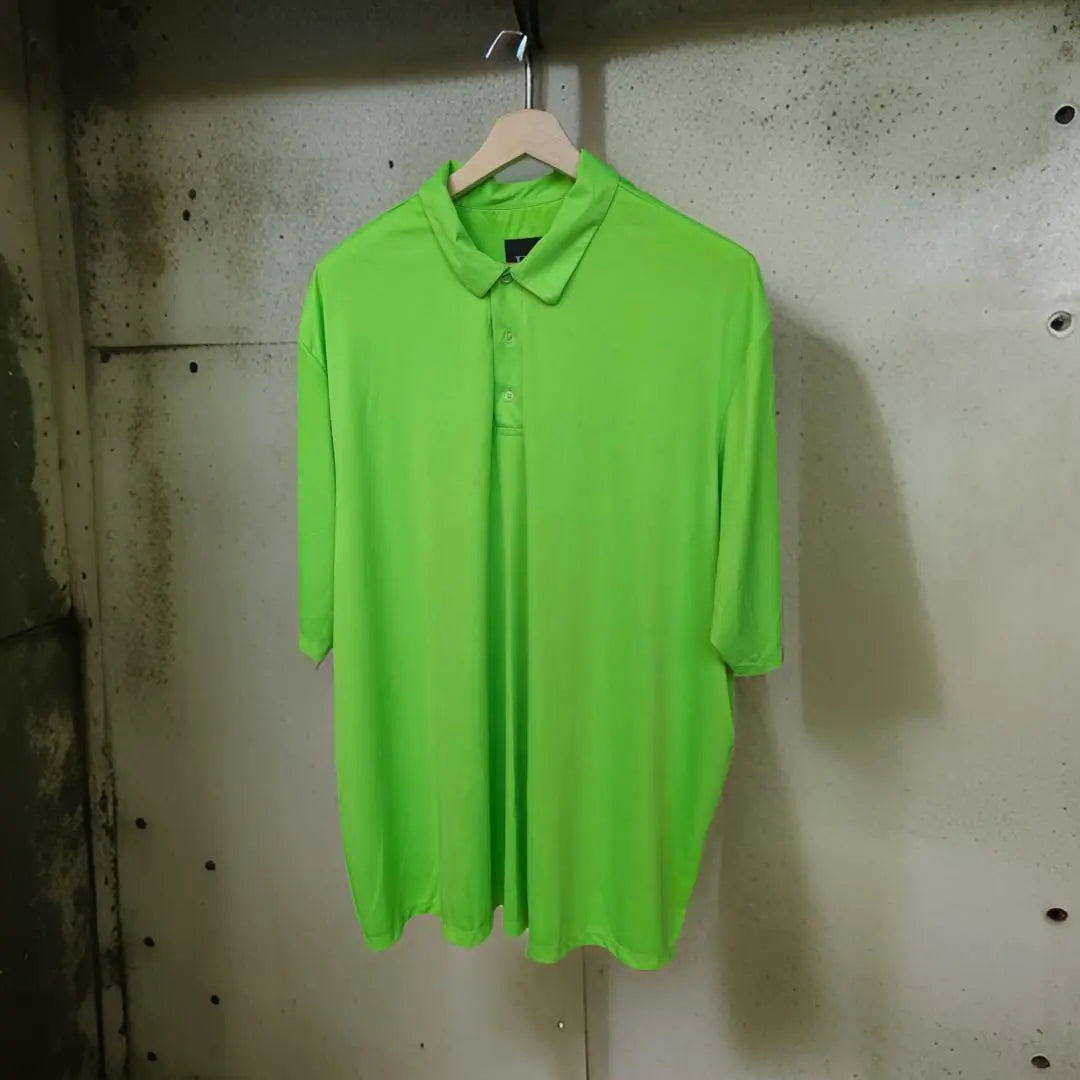 Neon Green Polo Neck Dri-fit Tshirt_Polo_Tshirts_Pant_Gym_Kurtas_Co-ords_Shorts_Joggers - Sizes from 12XL_11XL_10XL_9XL_8XL_7XL_6XL_5XL_4XL_3XL_2XL_XL.