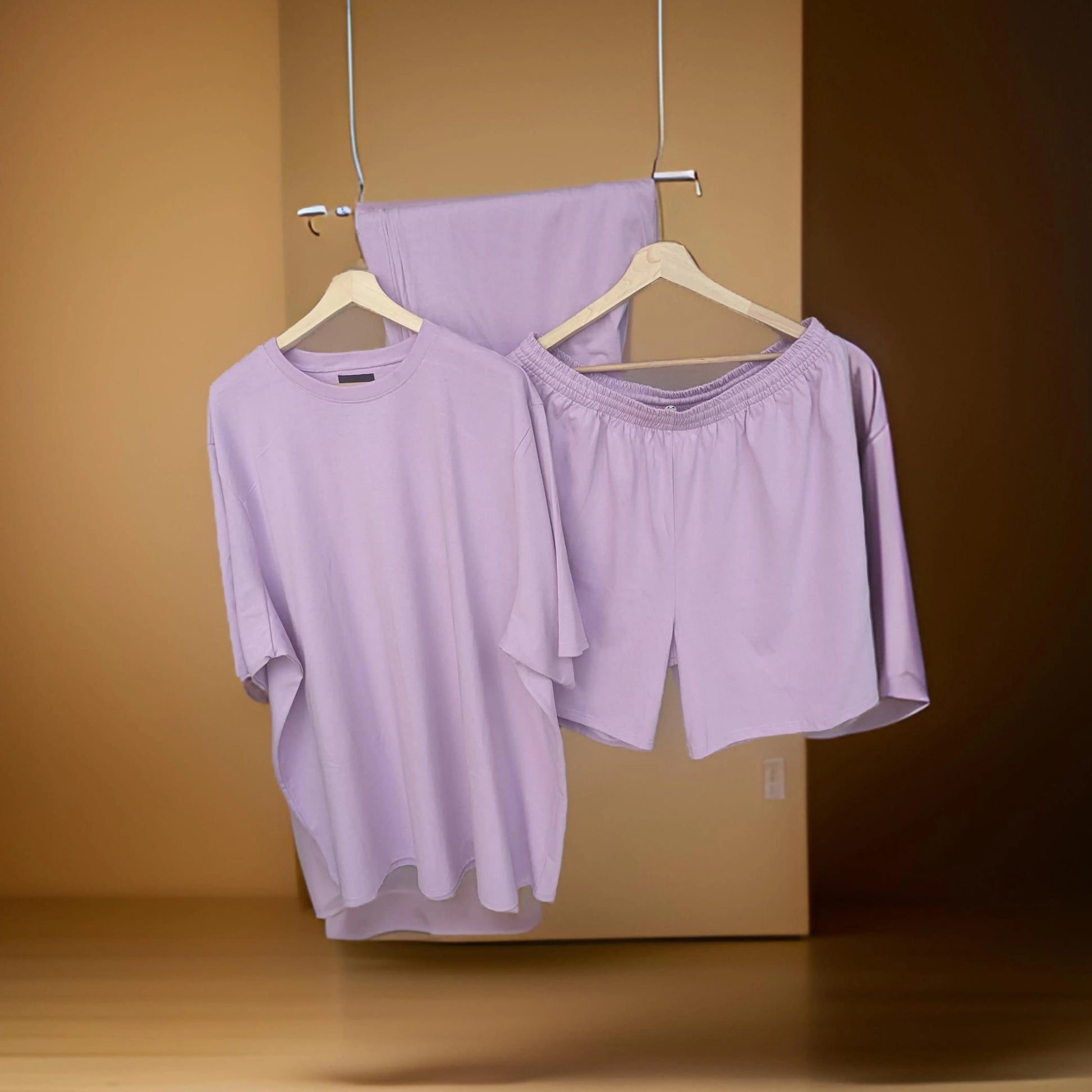 Premium Lavender Co-ord Set (Cotton)_Polo_Tshirts_Pant_Gym_Kurtas_Co-ords_Shorts_Joggers - Sizes from 12XL_11XL_10XL_9XL_8XL_7XL_6XL_5XL_4XL_3XL_2XL_XL.