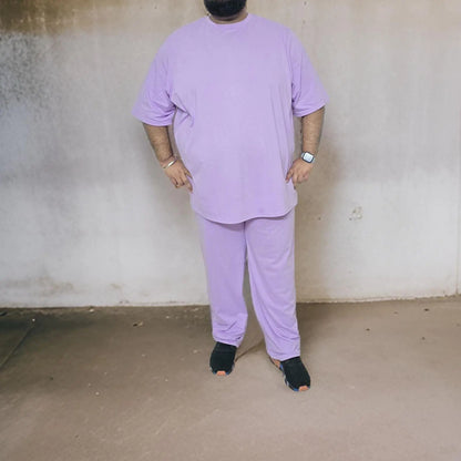 Premium Lavender Co-ord Set (Cotton)_Polo_Tshirts_Pant_Gym_Kurtas_Co-ords_Shorts_Joggers - Sizes from 12XL_11XL_10XL_9XL_8XL_7XL_6XL_5XL_4XL_3XL_2XL_XL.