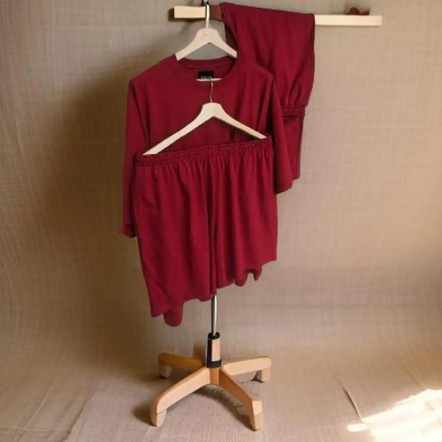 Premium Maroon Co-ords Set (Cotton)