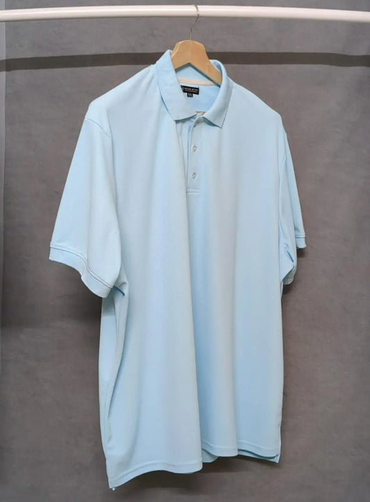 Premium Sky Blue Half Sleeves Polo Tshirt_Polo_Tshirts_Pant_Gym_Kurtas_Co-ords_Shorts_Joggers - Sizes from 12XL_11XL_10XL_9XL_8XL_7XL_6XL_5XL_4XL_3XL_2XL_XL.