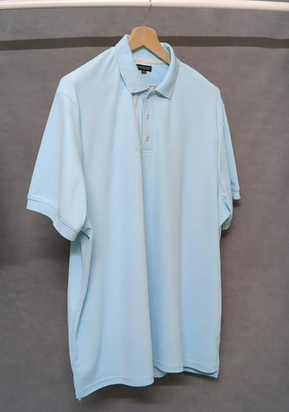 Premium Sky Blue Half Sleeves Polo Tshirt_Polo_Tshirts_Pant_Gym_Kurtas_Co-ords_Shorts_Joggers - Sizes from 12XL_11XL_10XL_9XL_8XL_7XL_6XL_5XL_4XL_3XL_2XL_XL.